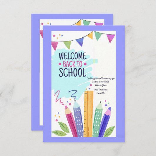 Invitation Retour à l'école (Devant / Derrière)