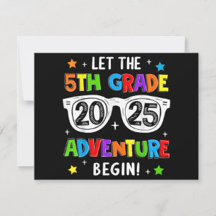 Invitation Retour à l'école 2025 Que l'aventure en 5e année c