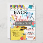 Invitation Retour à l'école à la fin de la fête d'été (Devant)