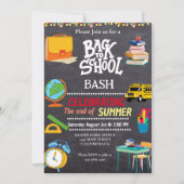 Invitation Retour à l'école bash à la fin de la fête d'été (Devant)
