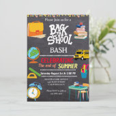 Invitation Retour à l'école bash à la fin de la fête d'été (Debout devant)