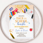 Invitation Retour à l'école Bash Party