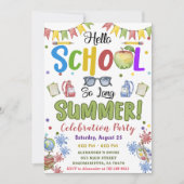 Invitation Retour À L'École Bonjour École Si Longtemps Été (Devant)