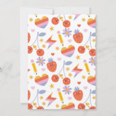 Invitation Retour À L'École Bus Fruit Coeurs Fruit Flower (Dos)