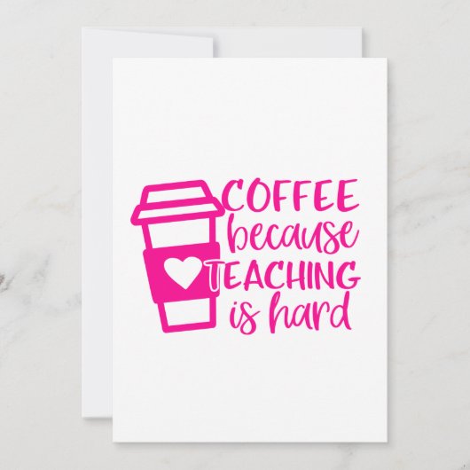 Invitation retour à l'école café amoureux professeur mignon (Devant)