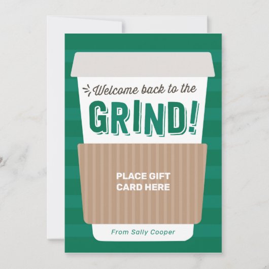 Invitation Retour à l'école enseignant Coffee Titulaire de ca (Devant)