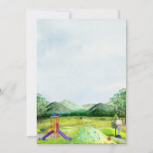 Invitation Retour à l'école | Fête au parc de jeux (Dos)