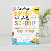 Invitation Retour À L'École GoodBye Summer Hello School (Debout devant)