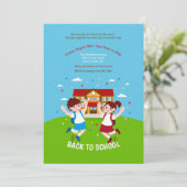 Invitation Retour à l'école Joyeux enfants (Debout devant)