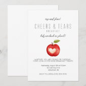 Invitation Retour à l'école Petit déjeuner, Chevaux et Larmes (Devant / Derrière)