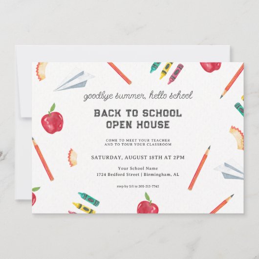 Invitation Retour à l'école | Rencontrez la Maison ouverte de (Devant)