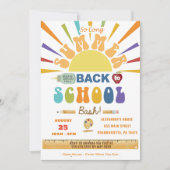 Invitation Retour À L'École Si Longtemps Été Retour À La Fête (Devant)