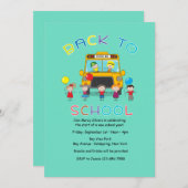 Invitation Retour à l'invitation à l'école (Devant / Derrière)