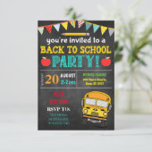 Invitation Retour À L'Invitation De La Fête À L'École (Debout devant)