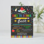 Invitation Retour À L'Invitation De La Fête À L'École (Debout devant)