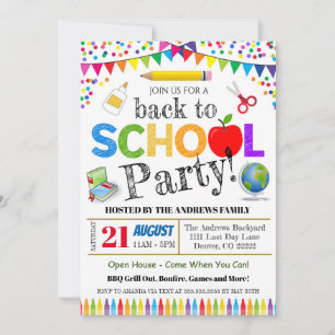 Invitation Retour à l'invitation de la fête scolaire