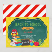 Invitation Retour à l'invitation de la fête scolaire (Devant / Derrière)