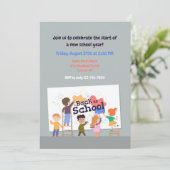 Invitation Retour À L'Invitation Des Enfants À L'École (Debout devant)