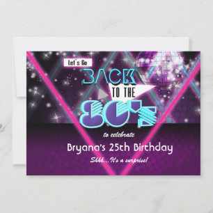 Invitation RETOUR À L'Invitation GLAM Girls Dance Party des a