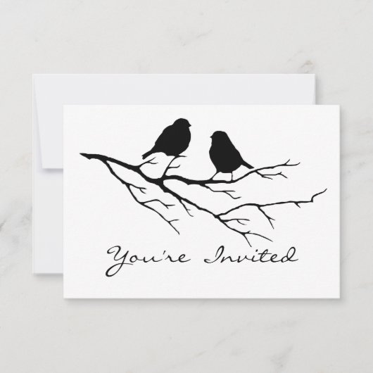 Invitation Retour à Nature Birds Année Anniversaire Fête Invi (Devant)