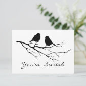 Invitation Retour à Nature Birds Année Anniversaire Fête Invi (Debout devant)