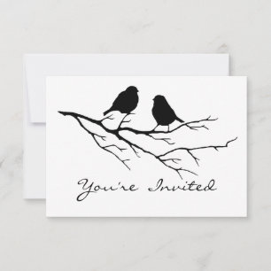 Invitation Retour à Nature Birds Année Anniversaire Fête Invi