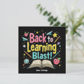 Invitation Retour au plaisir d'apprendre à l'école Enfants En (Debout devant)