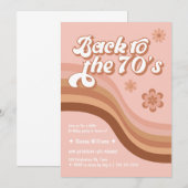 Invitation Retour aux années 70 Super Rétro N'importe quel âg (Devant / Derrière)