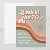 Invitation Retour aux années 70 Super Rétro N'importe quel âg (Devant / Derrière)