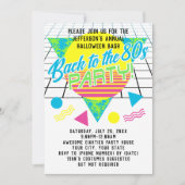 Invitation Retour aux années 80 Géométrique Party des années  (Devant)