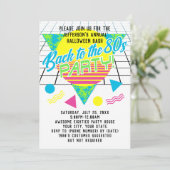 Invitation Retour aux années 80 Géométrique Party des années  (Debout devant)