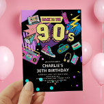 Invitation Retour aux années 90 Moderne Retro Neon 30e annive<br><div class="desc">Retour aux années 90 Moderne Retro Neon 30e anniversaire Invitation</div>