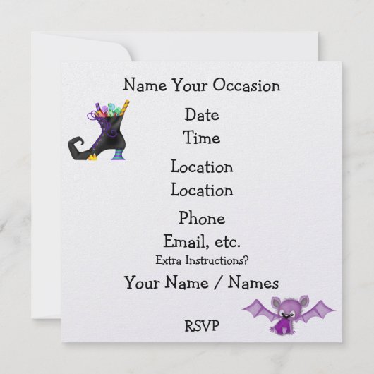 Invitation Retour Halloween - SRF (Dos)