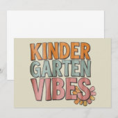 Invitation Retourner à l'école maternelle Pré K Première anné (Devant / Derrière)