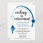 Invitation Retrait À La Retraite Parti De Retraite De Pêche (Devant / Derrière)