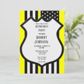 Invitation Retrait de ligne jaune mince (Debout devant)