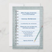 Invitation Retrait des notes de bloc (Devant)