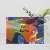 Invitation Retrait Vintage de voiture classique (Debout devant)