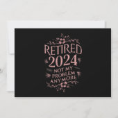 Invitation Retraité 2024 Pas mon problème Plus Retraite (Devant)
