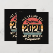 Invitation Retraité 2024 Plus Mon Problème (Devant / Derrière)