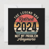 Invitation Retraité 2024 Plus Mon Problème (Dos)