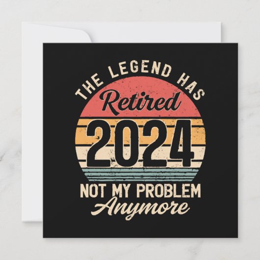 Invitation Retraité 2024 Plus Mon Problème (Devant)