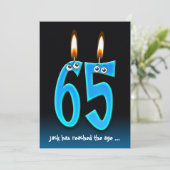 Invitation Retraite à 65 Fête aux globes oculaires (Debout devant)