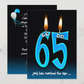 Invitation Retraite à 65 Fête aux globes oculaires (Devant / Derrière)