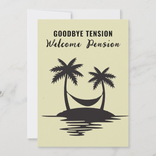 Invitation Retraite Adieu Tension Palm Tree Hammock (Devant)
