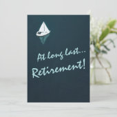 Invitation Retraite - Bateau à voile sur eaux tranquilles - (Debout devant)