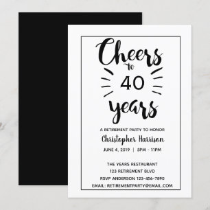 Invitation Retraite blanche et noire