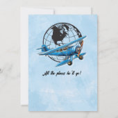 Invitation Retraite Bon Voyage Voyage Globe Plane (Dos)