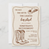 Invitation Retraite Bottes de Cowboy Rustique Occidental Mode (Devant)