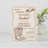 Invitation Retraite Bottes de Cowboy Rustique Occidental Mode (Debout devant)